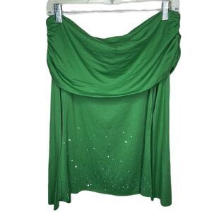 Kudu Off Shoulder Top Sequins Green
